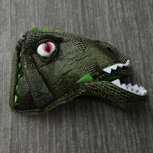 Jurassic Park Universal Studios Dinosaur Hat Plush T-Rex Raptor Mask Green Adult